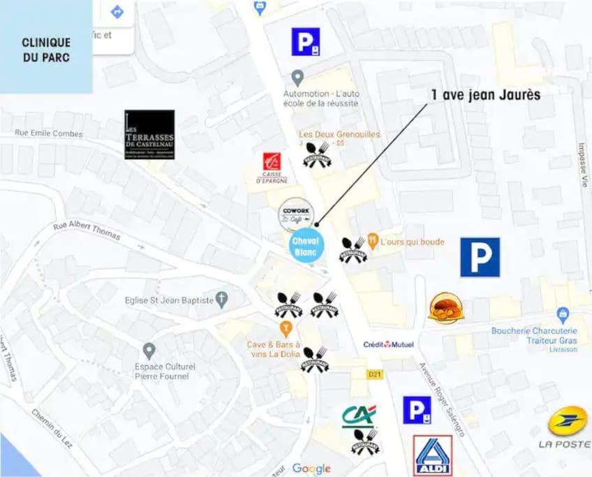 Bel Appart Fonctionnel Et Lumineux En Centre Ville, Clinique Et Tram A 5 Mn, Situation Ideale ! Кастелно-льо-Ле Екстериор снимка